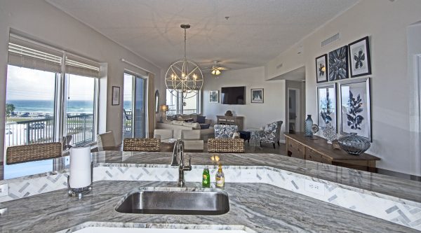 Kitchen and sitting area.