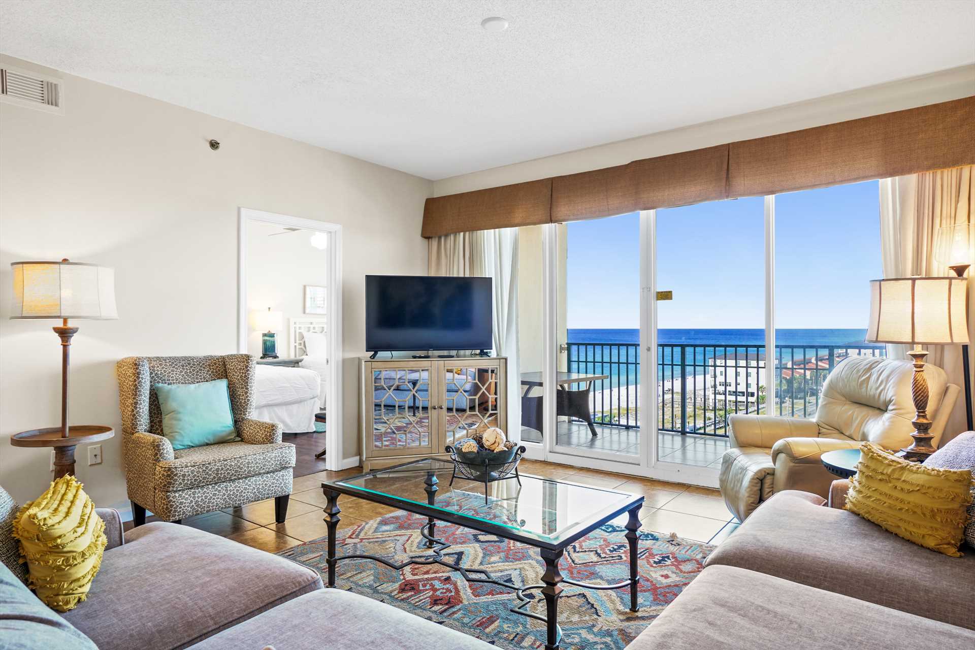 Great views from master bedroom and Living room