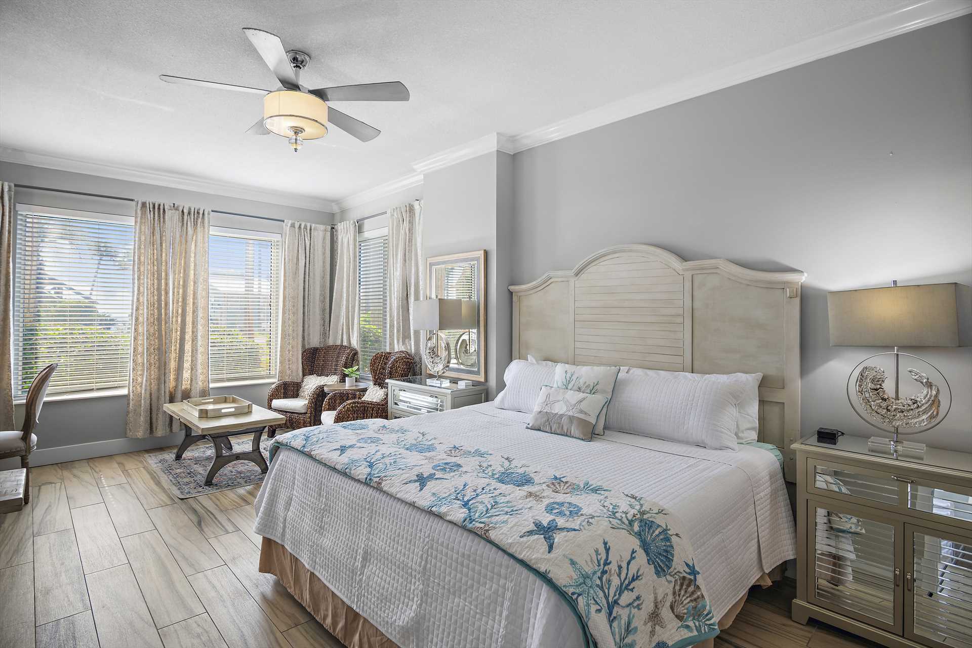 Peaceful Primary Suite - Perfect for catching up on rest aft