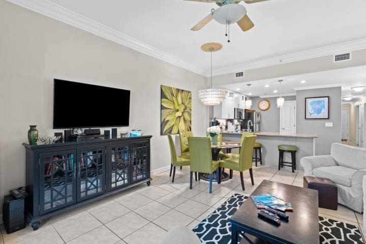 Beach Retreat 404 Hallway and Living Room Small Size-10_1 | Beach Condos in Destin #