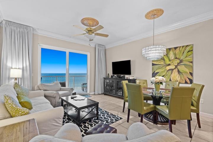 Beach Retreat 404 Hallway and Living Room Small Size-7_1 | Beach Condos in Destin #