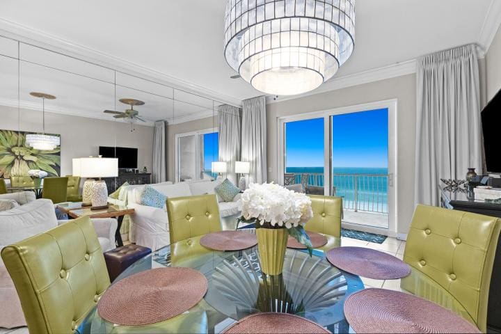 Beach Retreat 404 Hallway and Living Room Small Size-8_1 | Beach Condos in Destin #