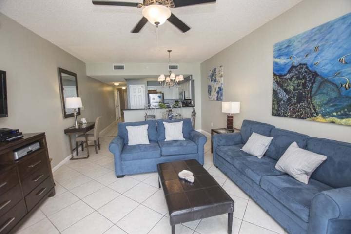 destin majestic sun living room | Beach Condos in Destin #Majestic Sun destin