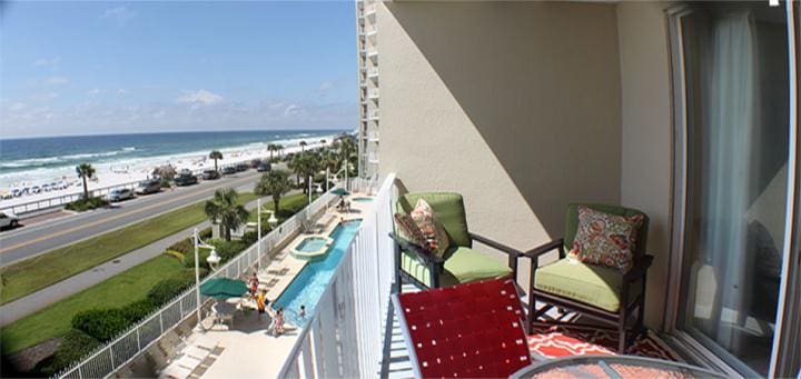 Patio 312A | Beach Condos in Destin #pool from patio