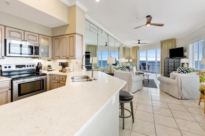 Crystal View 301 Full Size-14_1 | Beach Condos in Destin #amazing condo for up to 11 destin fl kitchen livingroom
