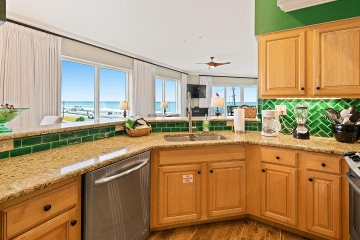 Crystal View 302 Web Size-11 | Beach Condos in Destin #great view from kitchen of condo vacation rental 302