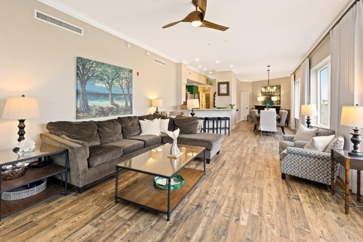 Crystal View 302 Web Size-18 | Beach Condos in Destin #living room crystal view 302