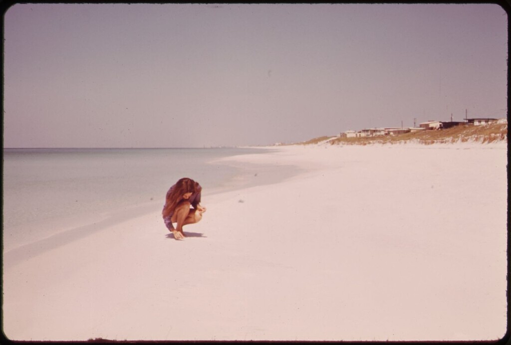 Vintage Photos of Destin #Girl on Beach Destin FL Vintage