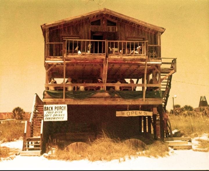 The Back Porch in Destin, circa 1974 | Beach Condos in Destin #