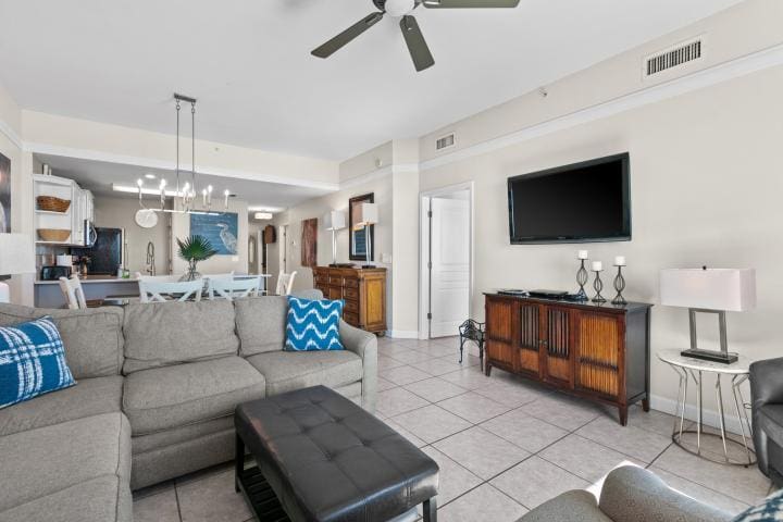 Beach Retreat 411 Small-17_1 | Beach Condos in Destin #living room pullout sofa