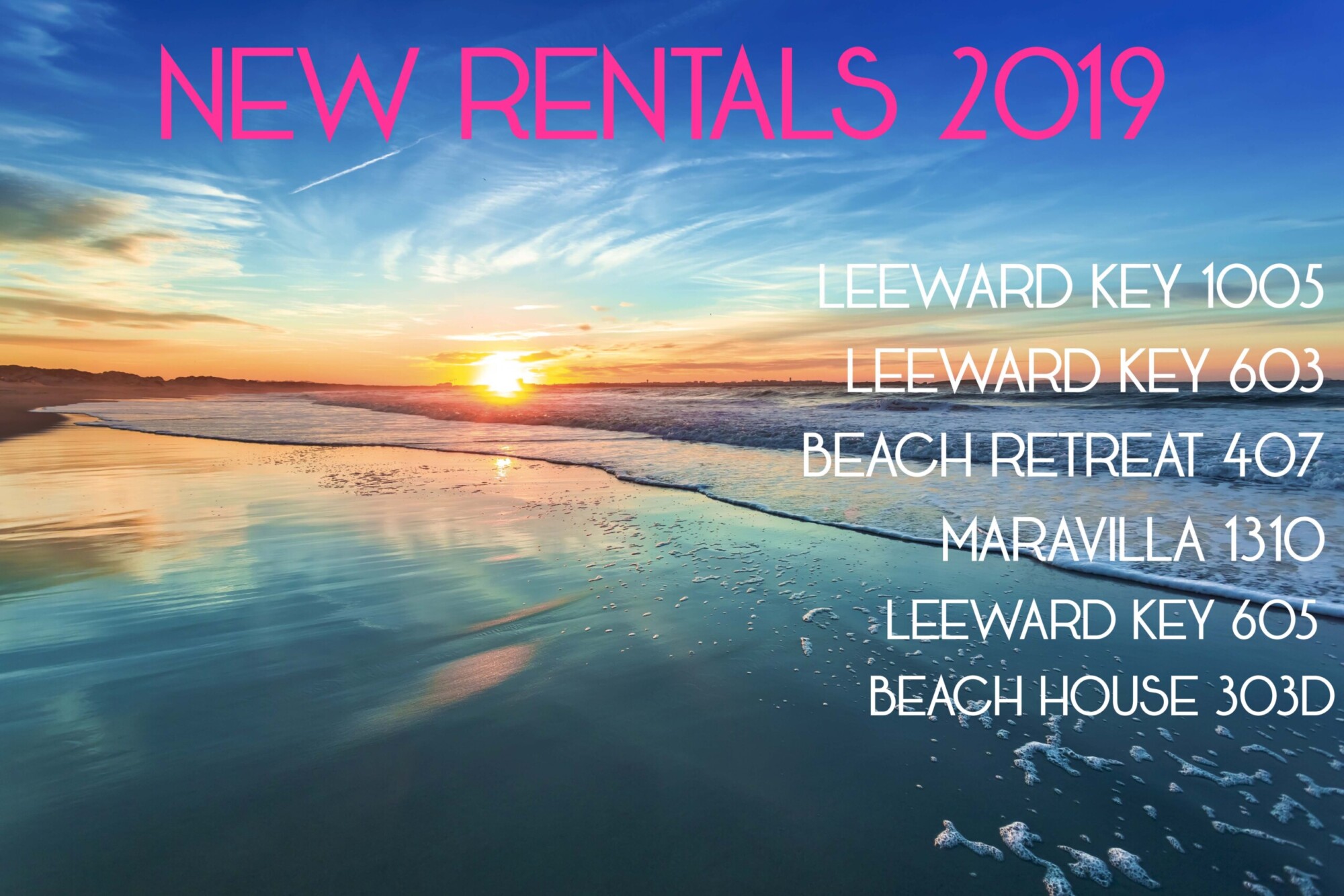 New Vacation Rentals in Destin