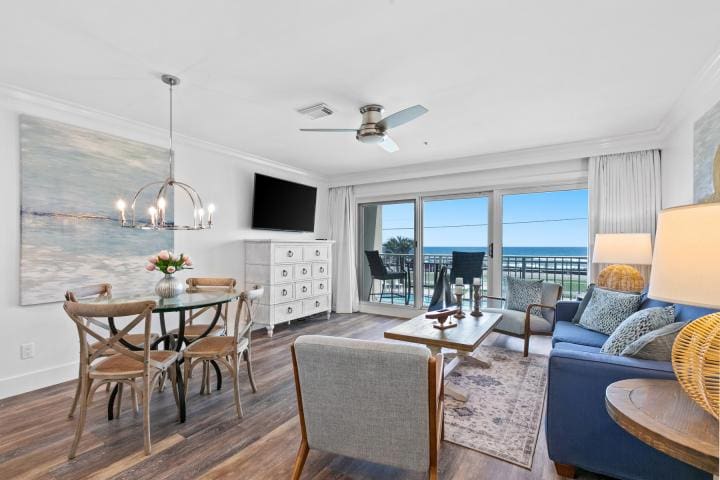 Maravilla 2211 Small-11_1 | Beach Condos in Destin #pet friendly condo living room and gulf front views