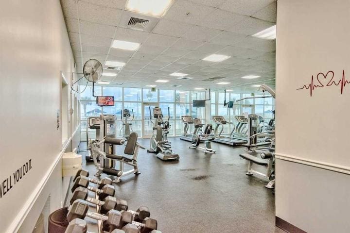 Majestic Sun Gym_1200w | Beach Condos in Destin #Gym at Majestic Sun destin