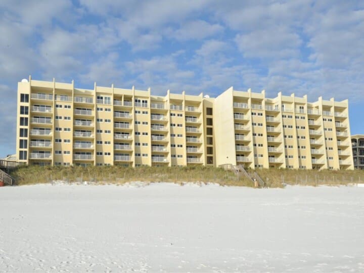 Exterior view of our Beach House Condos for rent in Miramar Beach