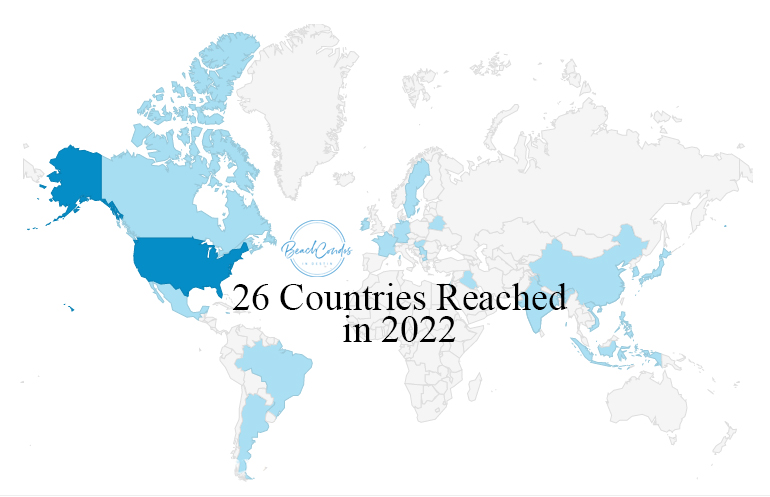 Map of 26 countries we reached in 2022