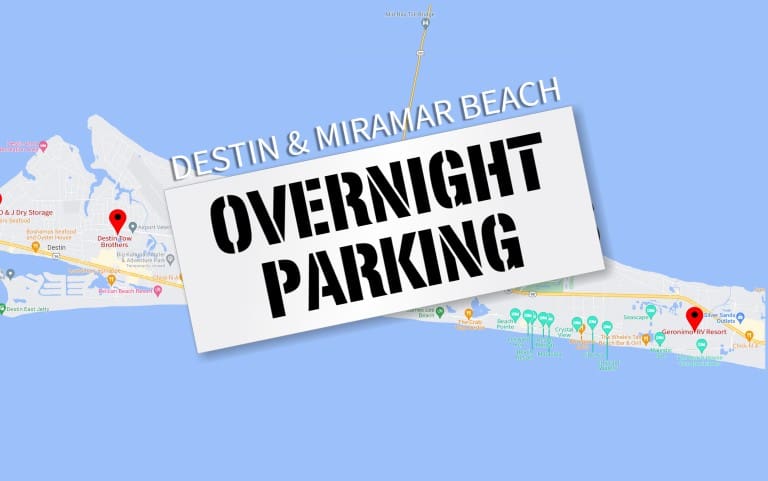 Overnight Parking in Destin and Miramar Beach, Florida #extra parking in destin