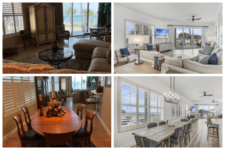 BEFORE AFTER | Beach Condos in Destin #vacation condo remodelers destin