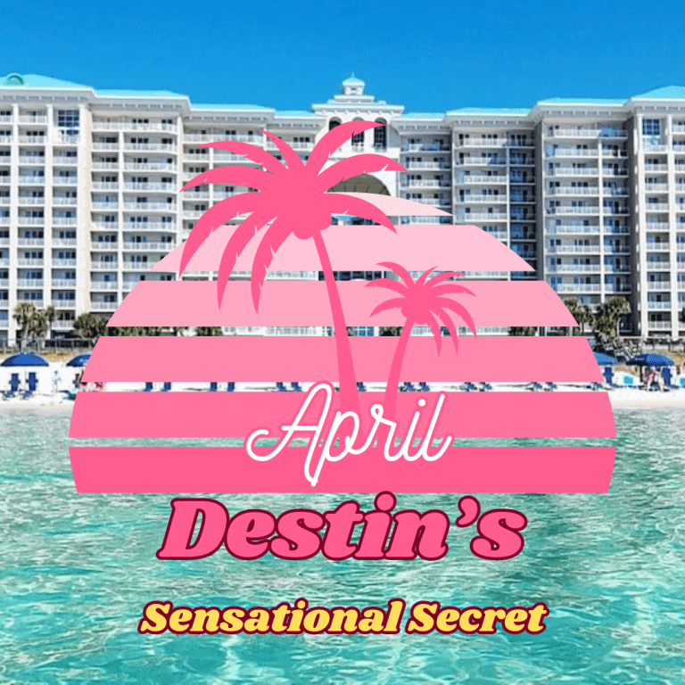 Pink and Blue Summer Beach Instagram Post | Beach Condos in Destin April: Destin’s Sensational Secret | Beach Condos in Destin #