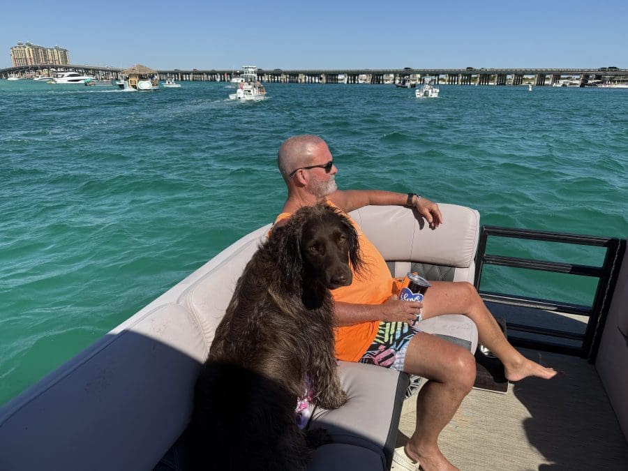 gunner on the boat | Beach Condos in Destin Destin Pontoon Charters | Beach Condos in Destin #