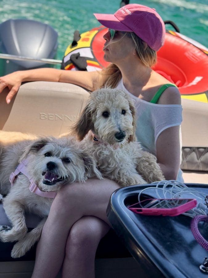 lily ziggy laura destin boat | Beach Condos in Destin Visiting Crab Island with your dog