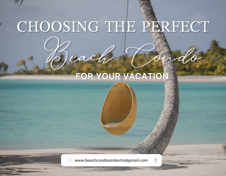 White and Turquoise Minimalist Summer Travel Promotional Instagram Post | Beach Condos in Destin #