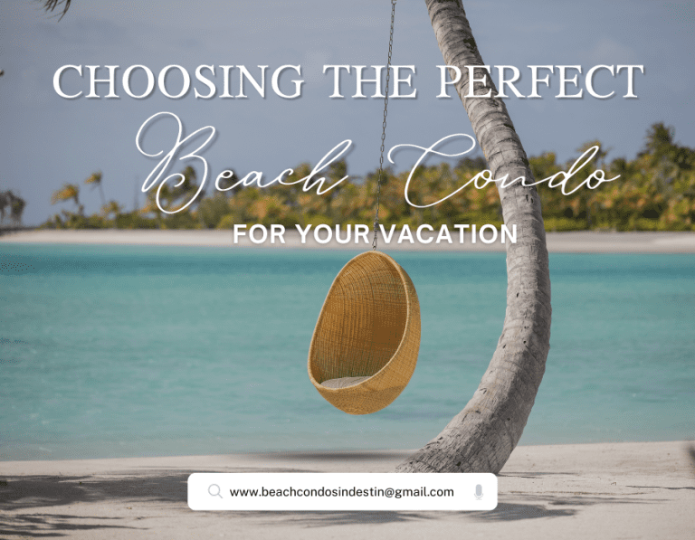 White and Turquoise Minimalist Summer Travel Promotional Instagram Post | Beach Condos in Destin Choosing the Perfect Beach Condo | Beach Condos in Destin #