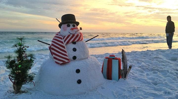 christmas-beach | Beach Condos in Destin #