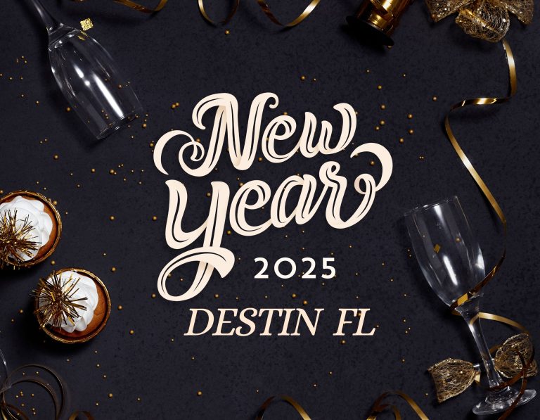 Black Gold Dynamic New Year Party Instagram Post 2700 x 2100 px | Beach Condos in Destin Ring in 2025: What to Do in Destin for NYE | Beach Condos in Destin #destin new years eve 2025