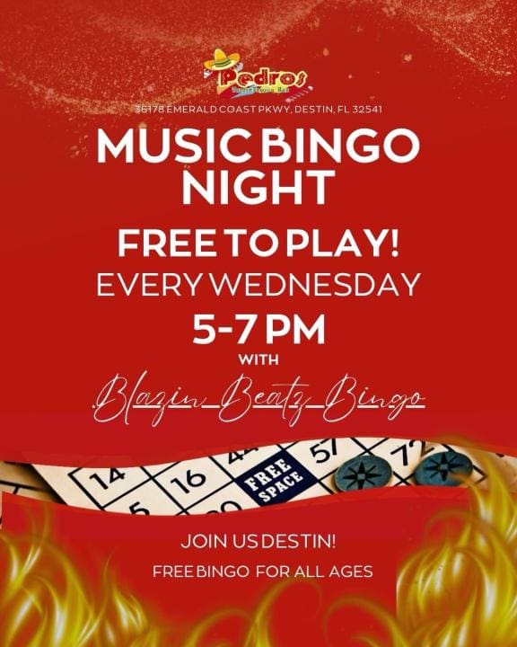 pedro | Beach Condos in Destin #bingo night pedros