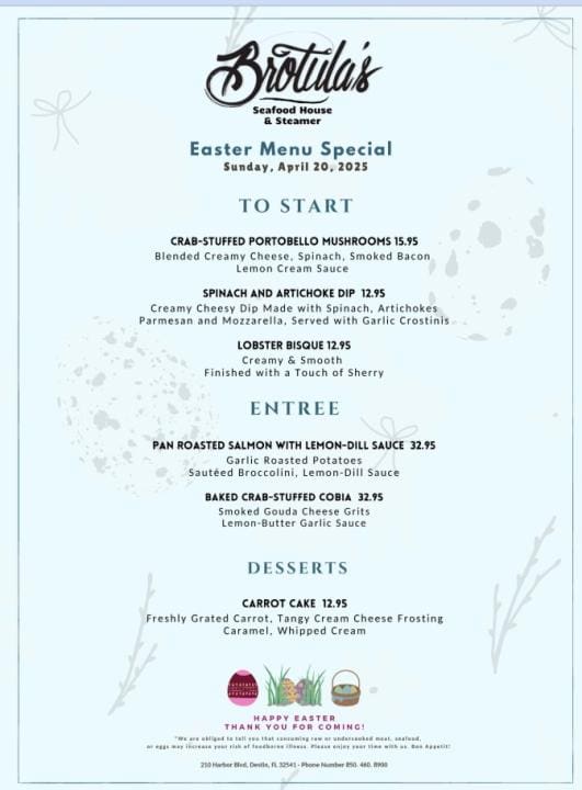 Brotulas Easter 2025 | Beach Condos in Destin #